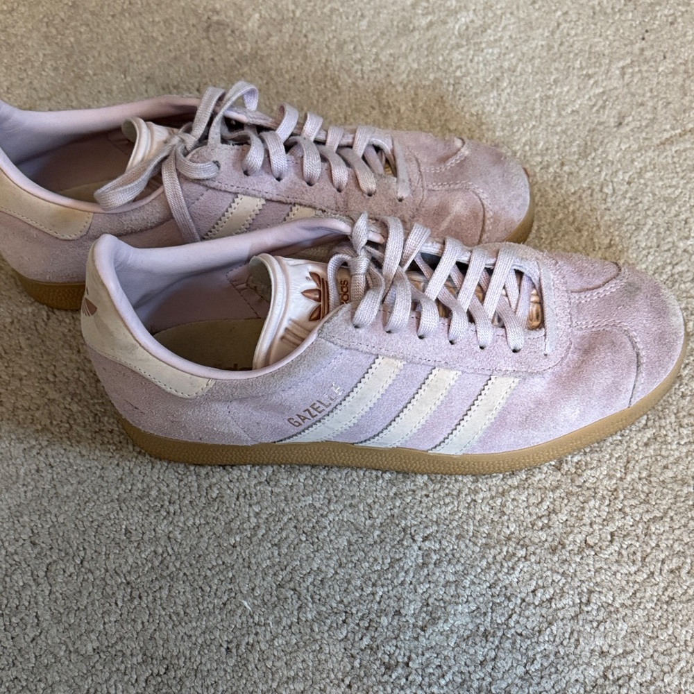 Adidas Gazelle Light Pink Suede Shoes